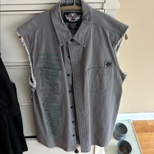 Harley-Davidson Gray Casual Button Down Shirt